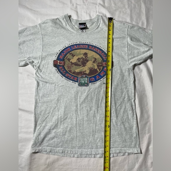 Vintage 90s 1999 MLB all star game Fenway park double sided t shirt pro player L - Picture 3 of 6